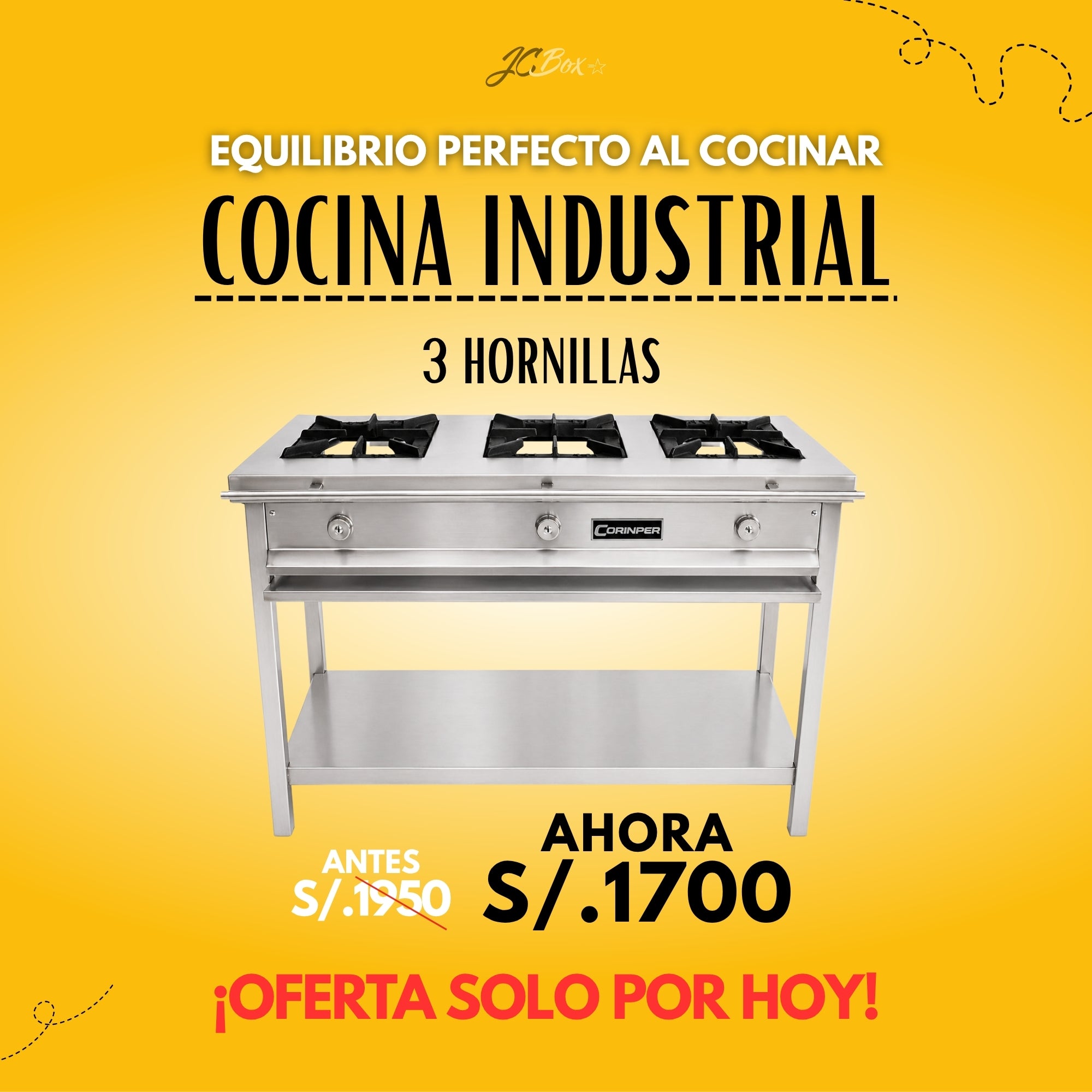 Cocina Industrial 3 Hornillas